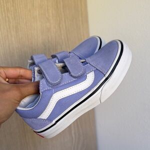 Never Worn, Vans Kids Lavender Sneakers with White Stripes